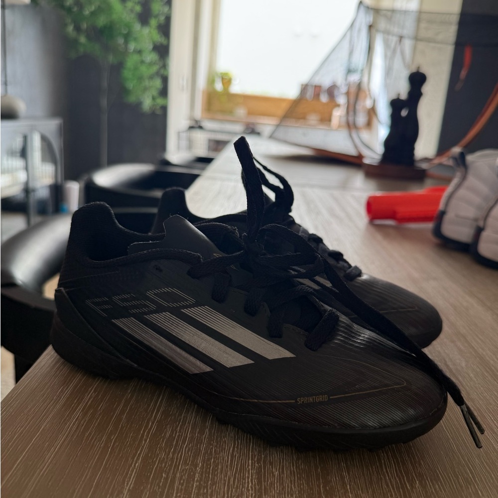 Adidas Men's Black and White Athletic Shoes